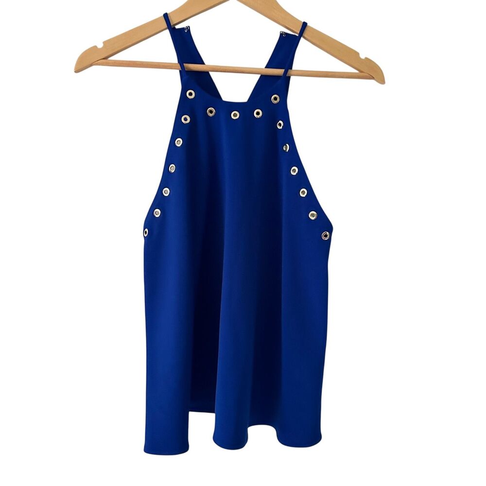 Amanda Uprichard Royal Blue Polyester Flowy Tank Top with Grommets Size S